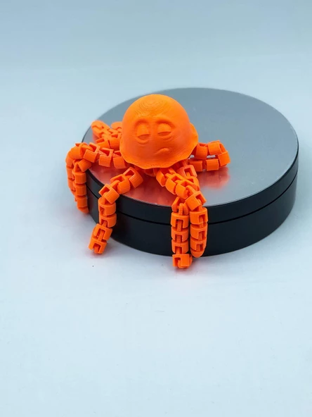 3D Hareketli Deniz Anası Oyuncak & Masa Dekoru -Turuncu - Resim 5