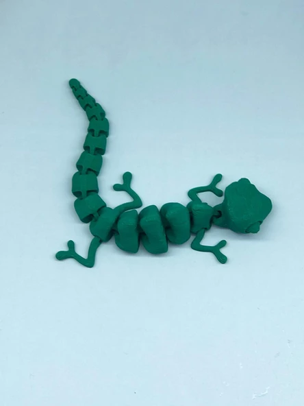 3D Hareketli Bukalemun Figürlü Oyuncak - Yeşil - Resim 3