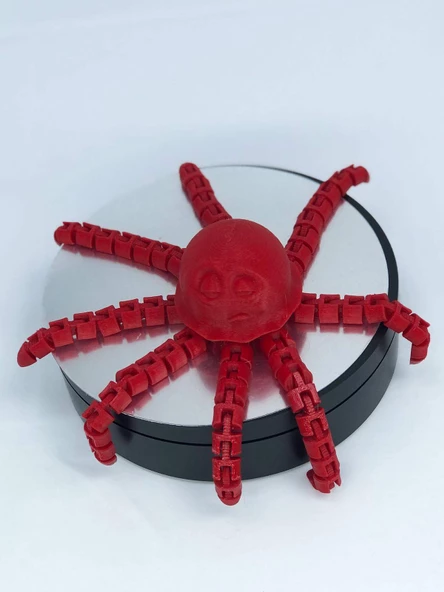 3D Hareketli Deniz Anası Oyuncak & Masa Dekoru -Kırmızı - Resim 4