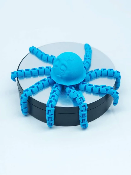 3D Hareketli Deniz Anası Oyuncak & Masa Dekoru -Mavi - Resim 5