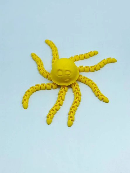 3D Hareketli Deniz Anası Oyuncak & Masa Dekoru -Sarı - Resim 5