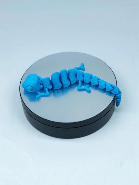 3D Hareketli Bukalemun Figürlü Oyuncak - Mavi - Resim 8