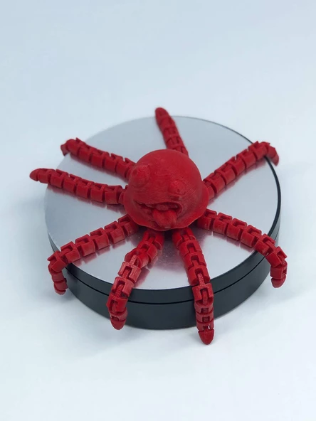 3D Hareketli Sevimli Deniz Anası Oyuncak & Masa Dekoru -Kırmızı - Resim 2