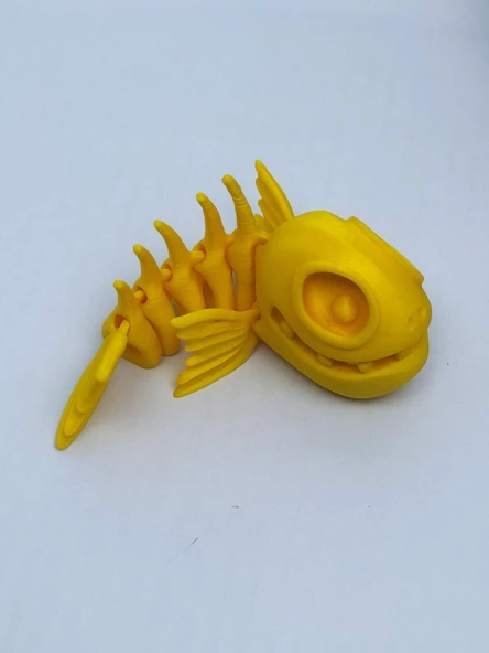 3D Hareketli Balık Figürlü Oyuncak - Sarı - Resim 5