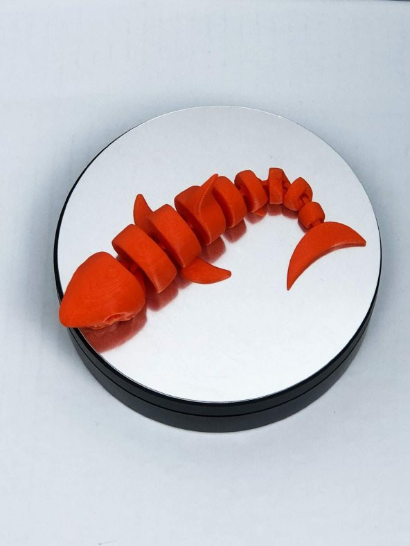 3D Hareketli Köpek Balığı Figürlü Oyuncak - Turuncu - Resim 3