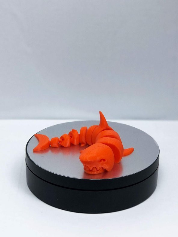 3D Hareketli Köpek Balığı Figürlü Oyuncak - Turuncu - Resim 5