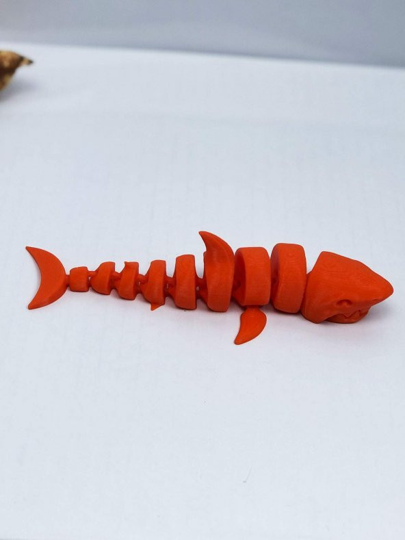 3D Hareketli Köpek Balığı Figürlü Oyuncak - Turuncu - Resim 7