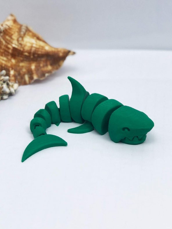3D Hareketli Köpek Balığı Figürlü Oyuncak - Yeşil