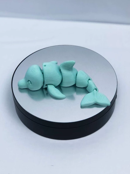 3D Hareketli Yunus Figürlü Oyuncak - Turkuaz - 3