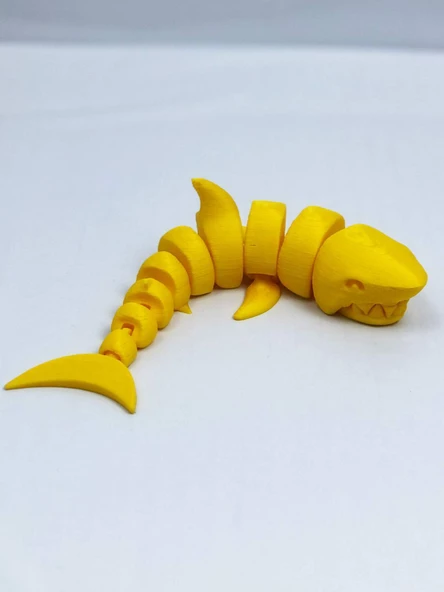 3D Hareketli Köpek Balığı Figürlü Oyuncak - Sarı - Resim 6