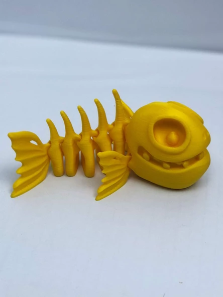 3D Hareketli Balık Figürlü Oyuncak - Sarı ürün görseli 1