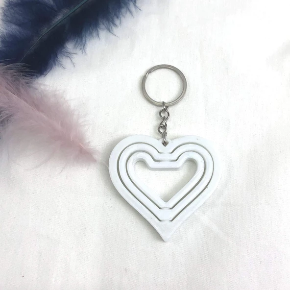 3D Üçlü Kalp Anahtarlık ürün görseli