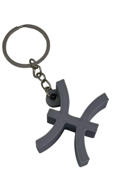 Balık Burcu Anahtarlık Gri ürün görseli