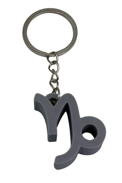 Oğlak Burcu Anahtarlık Gri ürün görseli