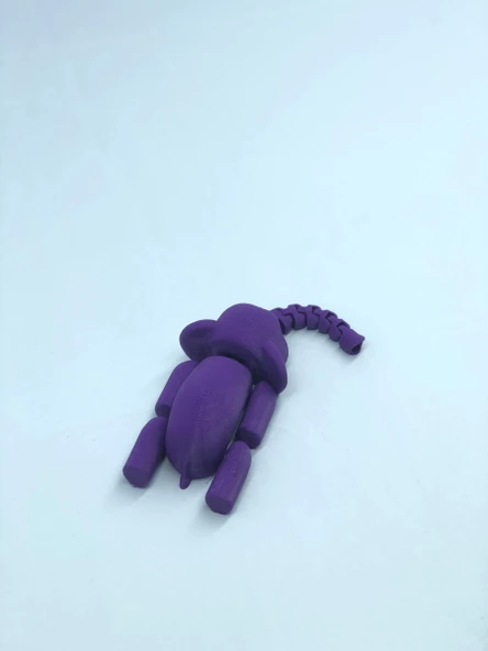 3D Hareketli Oyuncak Fil & Dekor - Mor - Resim 6