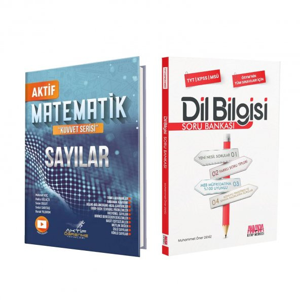 Aktif Öğrenme Sayılar ve AKM Dil Bilgisi Soru Bankası Seti 2 Kitap