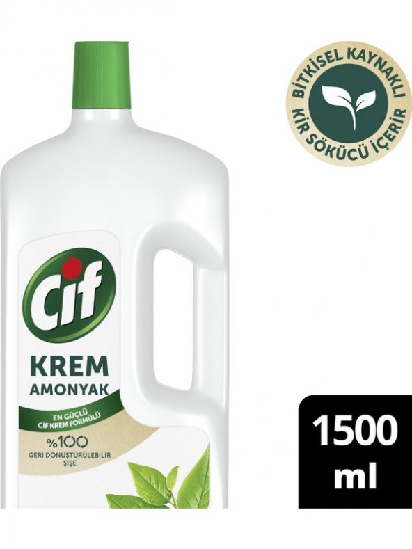 Cif Krem Amonyaklı Klor Boya Fosfat Paraben İçermez 1500 ML 1 Adet