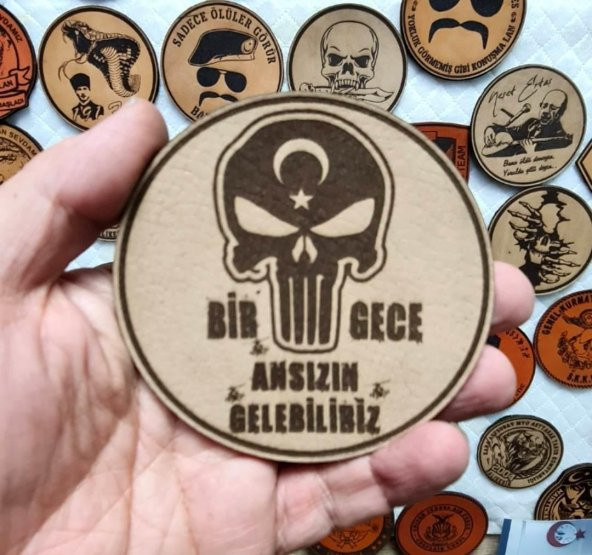 BİR GECE ANSIZIN GELEBİLİRİZ - Deri PEÇ - Arma - Askeri Patch - 2