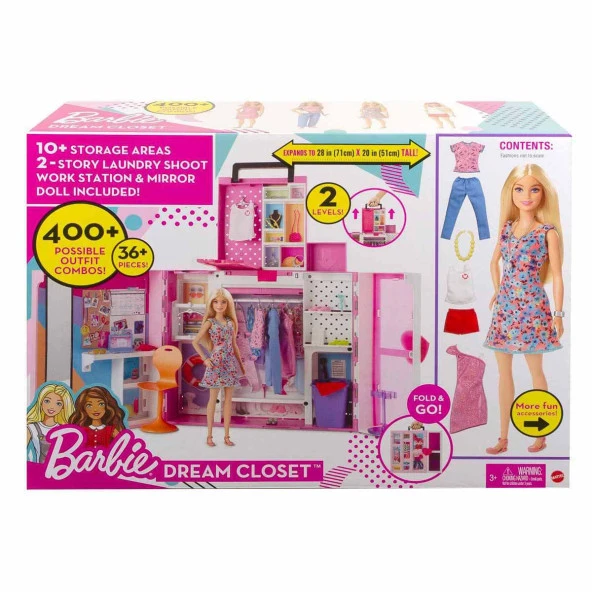 Barbie ve YENİ Rüya Dolabı Oyun Seti HGX57