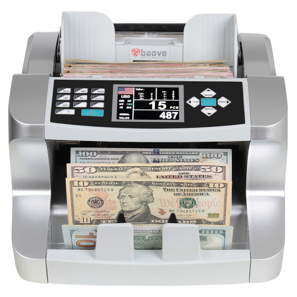 Baove GB9300B Pro Mix Karışık Para Sayma Makinesi ve Sahte Yakalama - TL, Euro, Usd + Müşteri Ekranı - 4