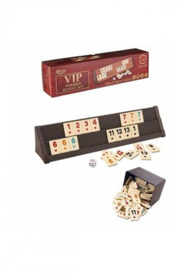 Koyu Renk Star Vip Ahşap Okey Takımı - Resim 7