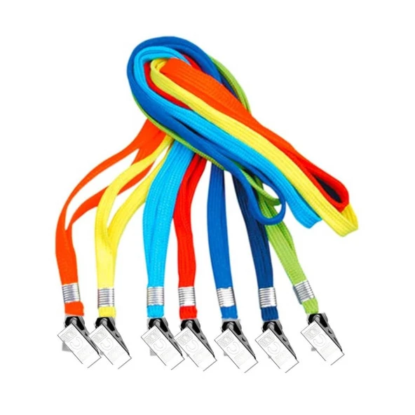 Colors Kart Askı İpi Metal Klipsli Açık Kahve (50 Li Paket)