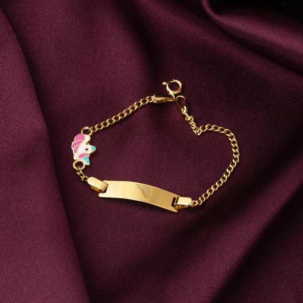 14 Ayar Altın İsimlik Çocuk Künyesi - Resim 4