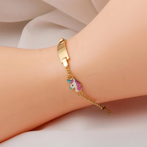 14 Ayar Altın İsimlik Çocuk Künyesi - Resim 2