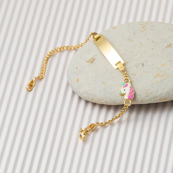 14 Ayar Altın İsimlik Çocuk Künyesi - Resim 3