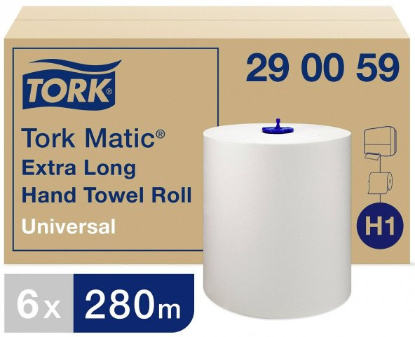 Tork Matic Hareketli Havlu Advanced 280 mt. x 6 Rulo, 21 cm., %100 Selüloz (290059)