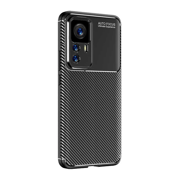 Vendas Xiaomi Mi 12T Uyumlu Deep Dizayn Auto Focus Tasarımlı Karbon Dizayn Kılıf