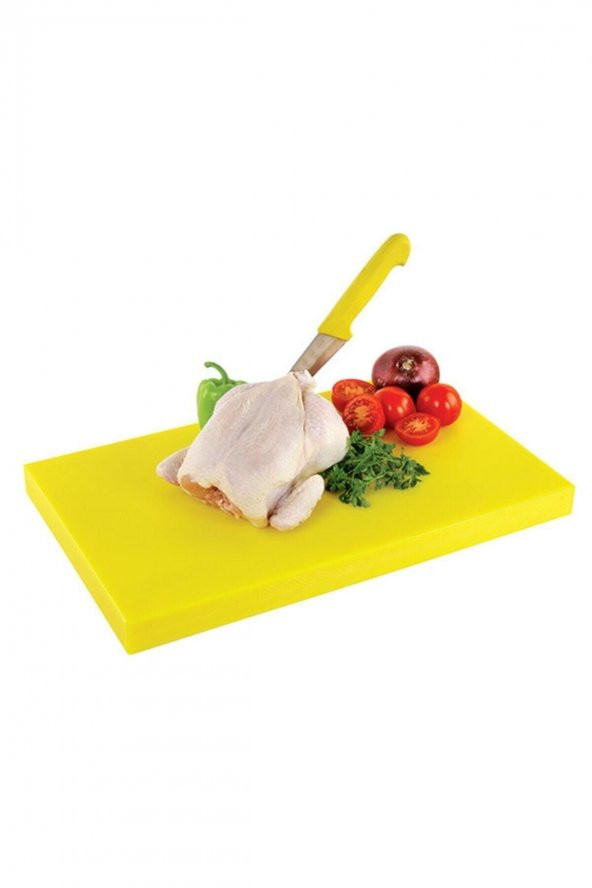 Polietilen Kesme Tahtası, Kesim Levhası Sarı 40x60x2 Cm