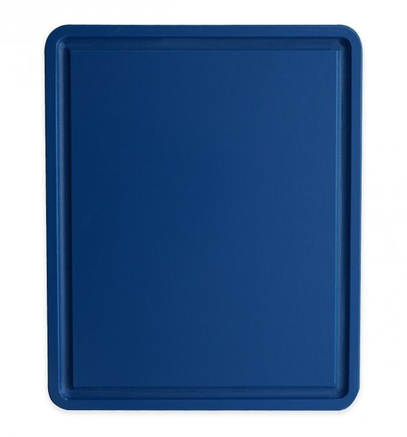 Türkay Kesim Tahtası Polietilen Oluklu Plastik Levhası Mavi 32,5x26,5x1 cm