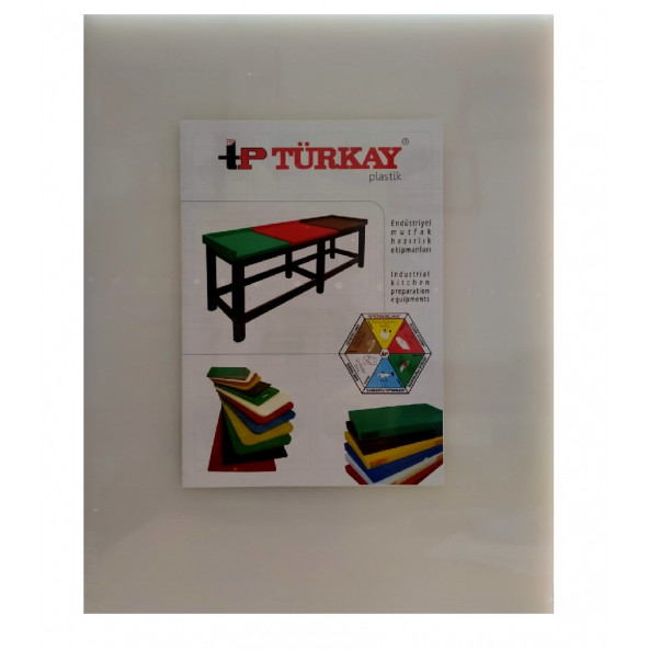 Türkay Et Sebze Kesme Tahtası 30x50x4 cm Polietilen Beyaz