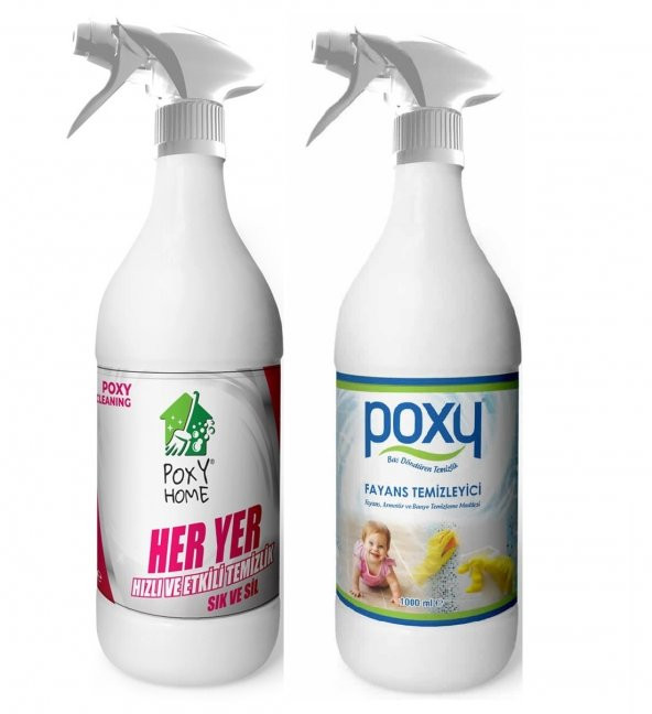 Poxy Her Yer 1 Lt & Poxy Fayans Temizleyici