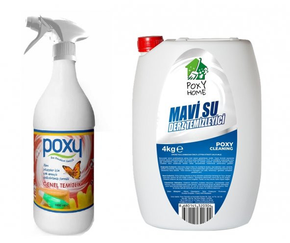 Poxy Mavi Su 4 Lt & Genel Temizlik 1 Lt