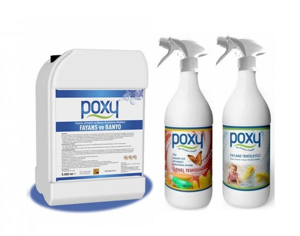 Poxy Fayans Temizleyici  5 Kg & Fayans Temizleyici  1 Kg & Genel Temizlik 1 Kg ürün görseli