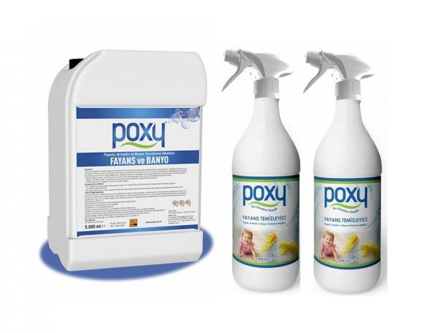 Poxy Fayans Temizleyici 5 Kg & Fayans Temizleyici 1 Kg 2 Adet ürün görseli