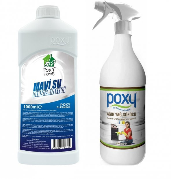 Poxy Ağır Yağ Çözücü 1 Lt & Poxy Mavi Su 1 Lt ürün görseli