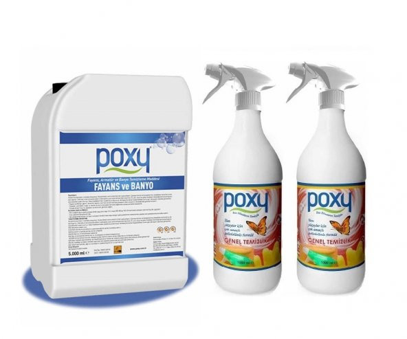 Poxy Fayans Temizleyici 5 Kg & Genel Temizlik 2 Adet ürün görseli