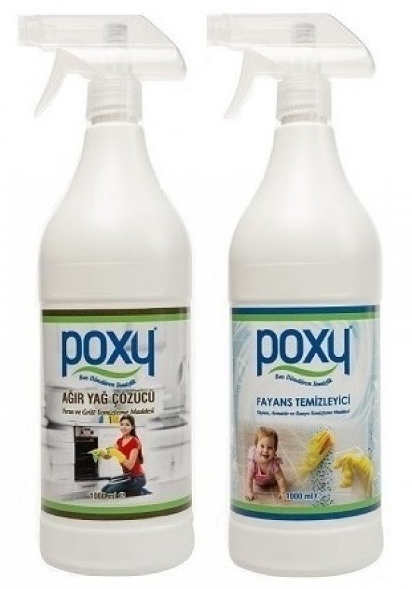 POXY FAYANS TEMİZLEYİCİ 1 KG & POXY AĞIR YAĞ ÇÖZÜCÜ 1 KG ürün görseli