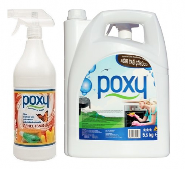 POXY AĞIR YAĞ ÇÖZÜCÜ 6 KG & POXY GENEL TEMİZLİK 1 KG ürün görseli