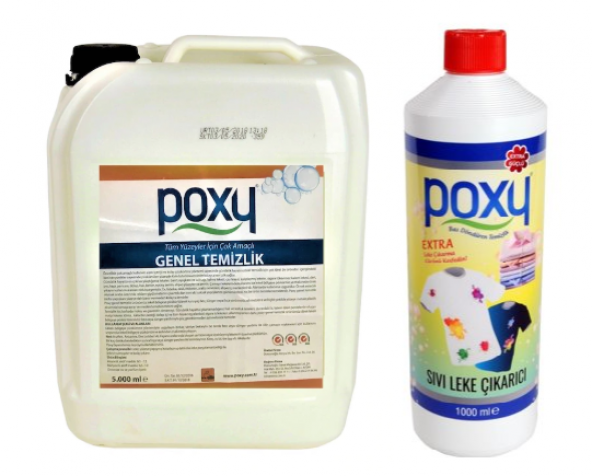 POXY GENEL TEMİZLİK 5 KG & POXY SIVI LEKE ÇIKARICI 1 KG ürün görseli