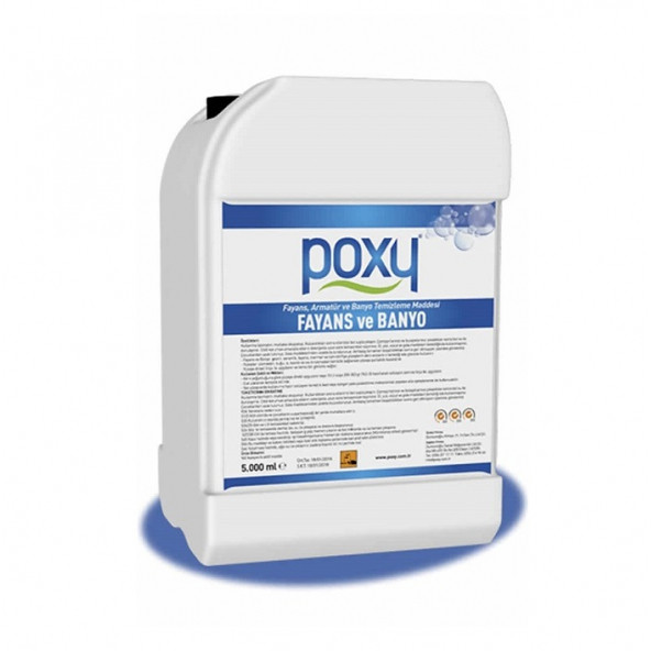 Poxy Fayans Temizleyici 5000 ml Duşakabin Kireç Fayans Kir Yosun İzlerinde