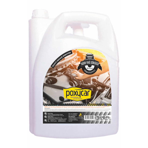 Poxy Car Motor Temizleme Ağır Yağ Çözücü 5.5 Lt