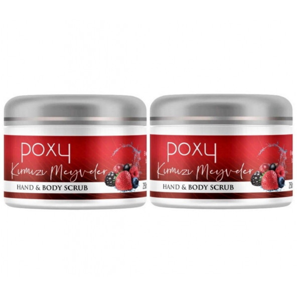 Poxy Ayak Kuruluğu ve Nasır Için Kırmızı Meyveler Scrub 250 ml x 2 Adet