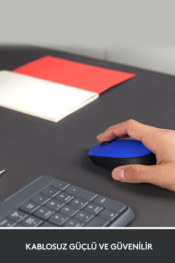 Logitech M171 Kablosuz Usb Alıcılı Optik Mouse Mavi - 2
