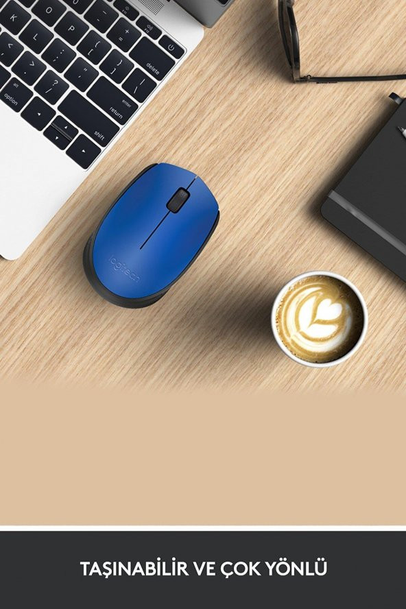 Logitech M171 Kablosuz Usb Alıcılı Optik Mouse Mavi - 3