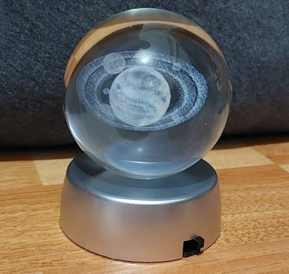 Gezegen Temlı Cam Küre Rengarenk, Renk Değiştiren - 3