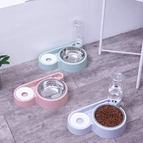 Mikopet Otomatik Su Sebilli Mama Kabı-Mavi - 3